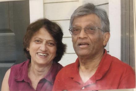 Jyoti Joshi with her husband Madhukar who was diagnosed with Alzheimers