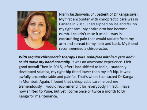 Patient Testimonial of use of chiropractice helping sciatica and bone injury