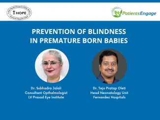 Profile pics of Dr. Subhadra Jalali, Opthalmologist and Dr. Tejo Pratap Oleti, Neonatology head 