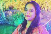 A picture of Stage 2 Oral tongue cancer survivor Amita Modi and how she fought cancer