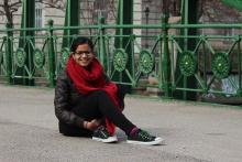 Picture of Mariyam Raza Haider whose father has oral cancer