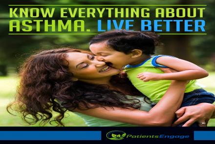 Know everything about Asthma, Live Better- Ebook cover showing a mother and child