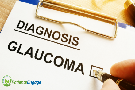 Stock pic with the text overlay of Diagnosis of Glaucoma