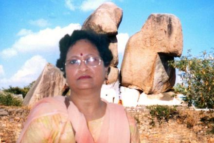 Image: Suparna, caregiver of mother with cancer in a scenic setting