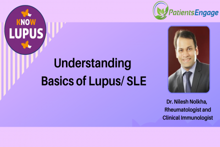 Picture of Dr. Nolkha and overly with the topic Understanding Basics of Lupus/ SLE and his credentials  